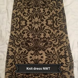 Knit Dress with lace print NWT